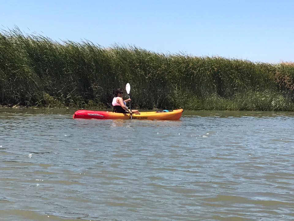 Woman in a kayak