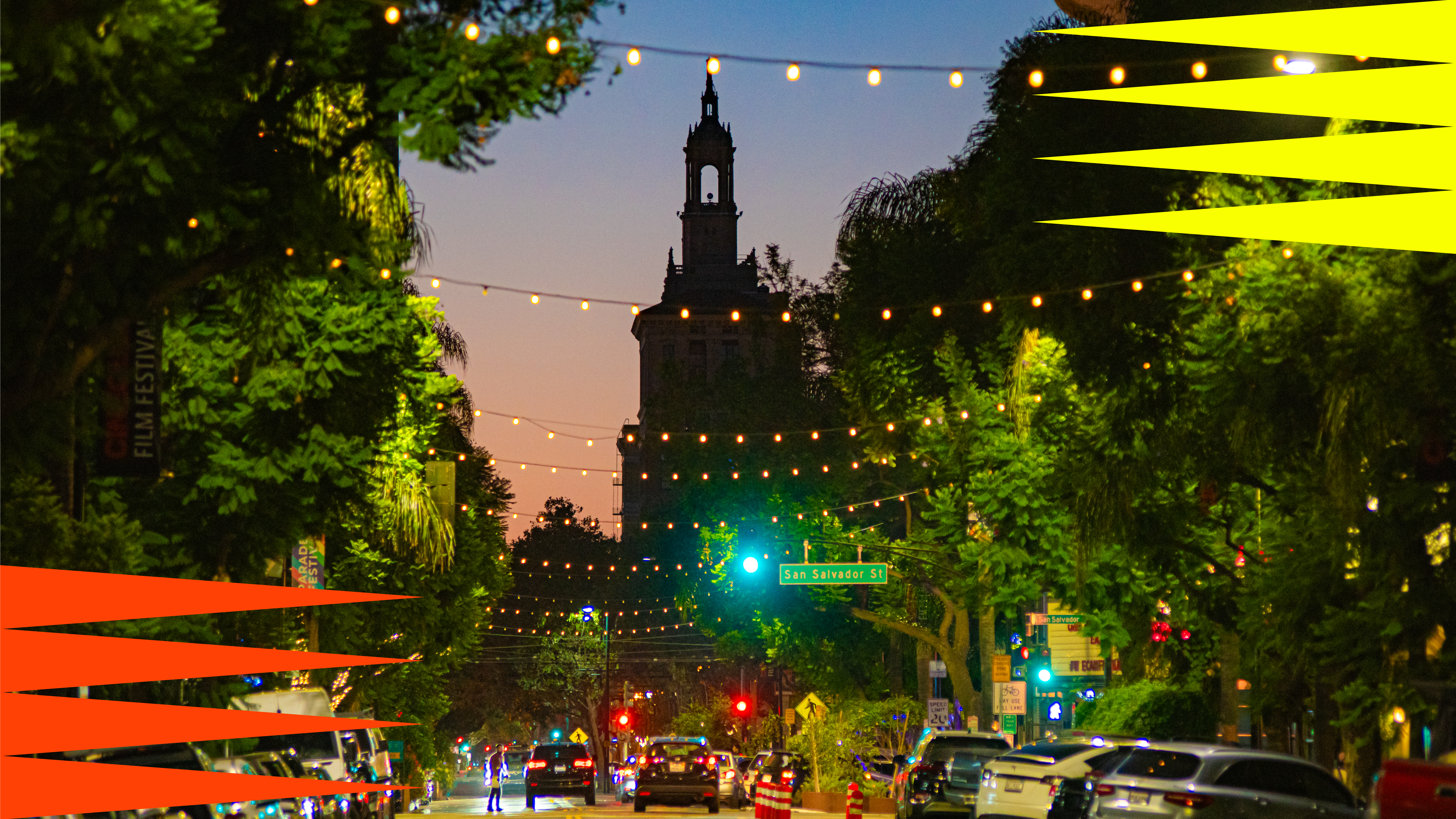 Downtown San Jose at sunset