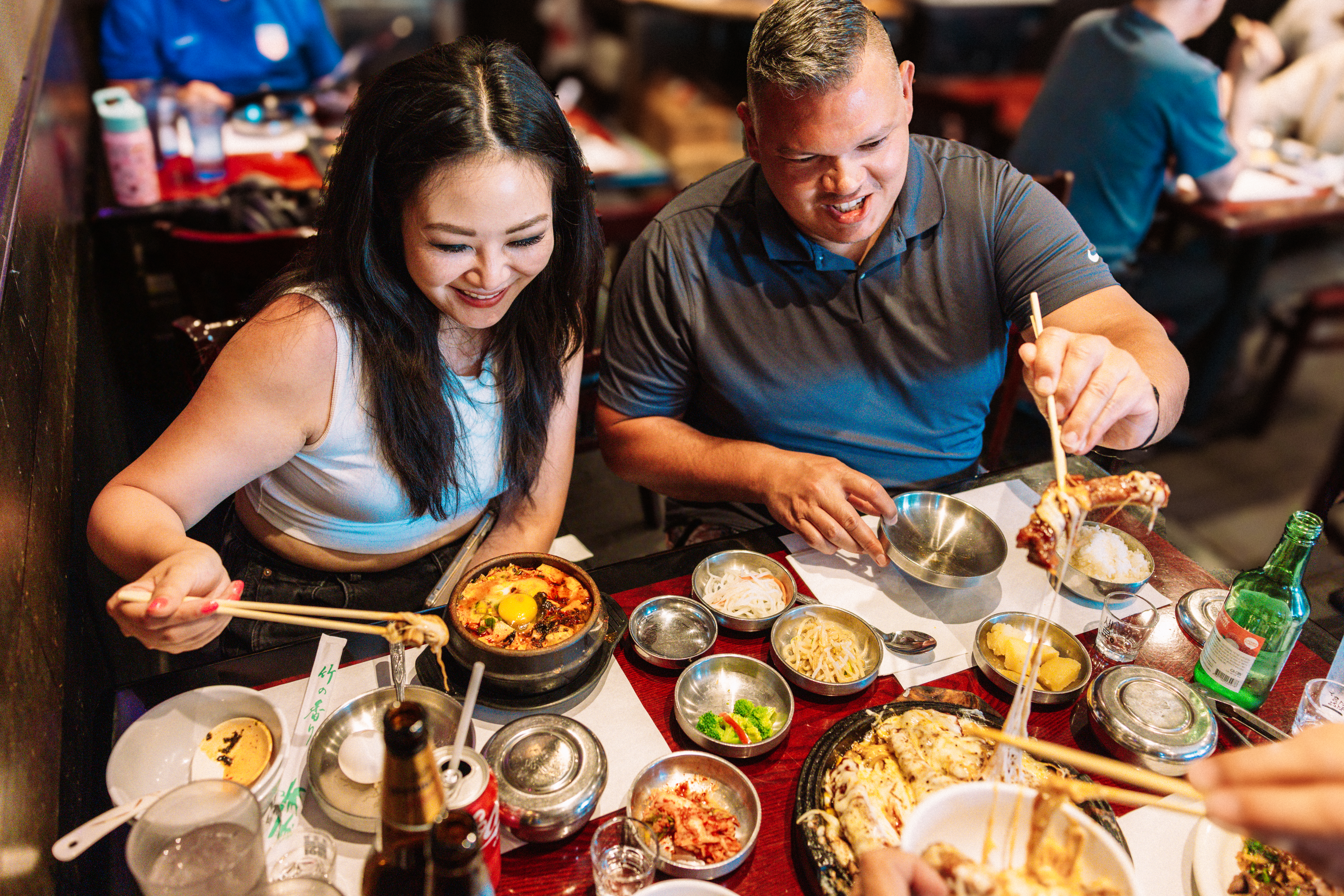 Dining in San Jose, California. 