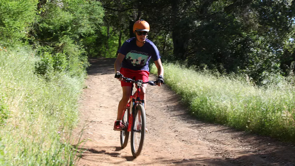 Los Gatos Creek Trail biker