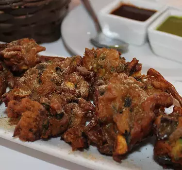 Pakoras from the Michelin recommended Swaad Indian Cuisine