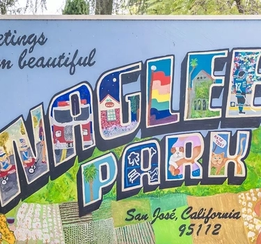 Nagle Park welcome sign
