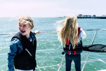 Kids onboard the O'Neill Yacht Charters (OYC)