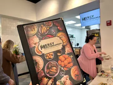 The menu at Mercy Mediterranean