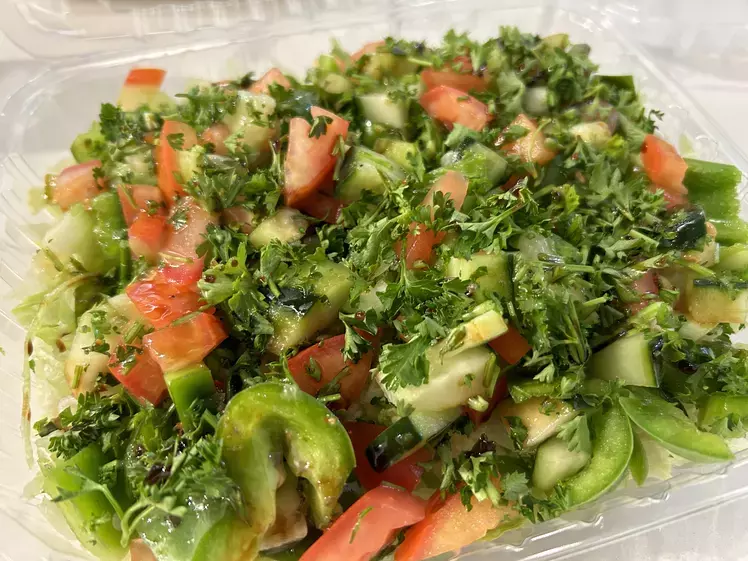 A colorful salad at Mercy Mediterranean