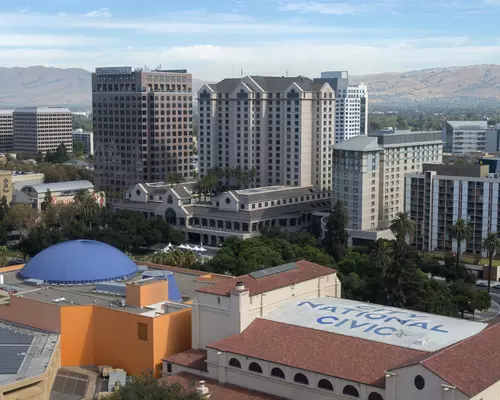 Birdseye view of the City National Civic