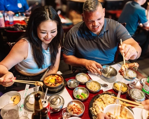 Dining in San Jose, California. 