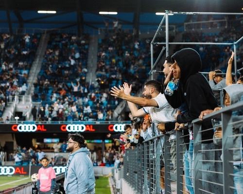 Fans at PayPal Park in San Jose, California.