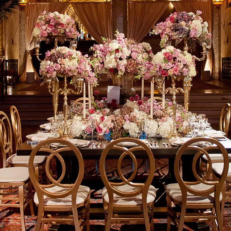 California Theatre wedding set in lobby