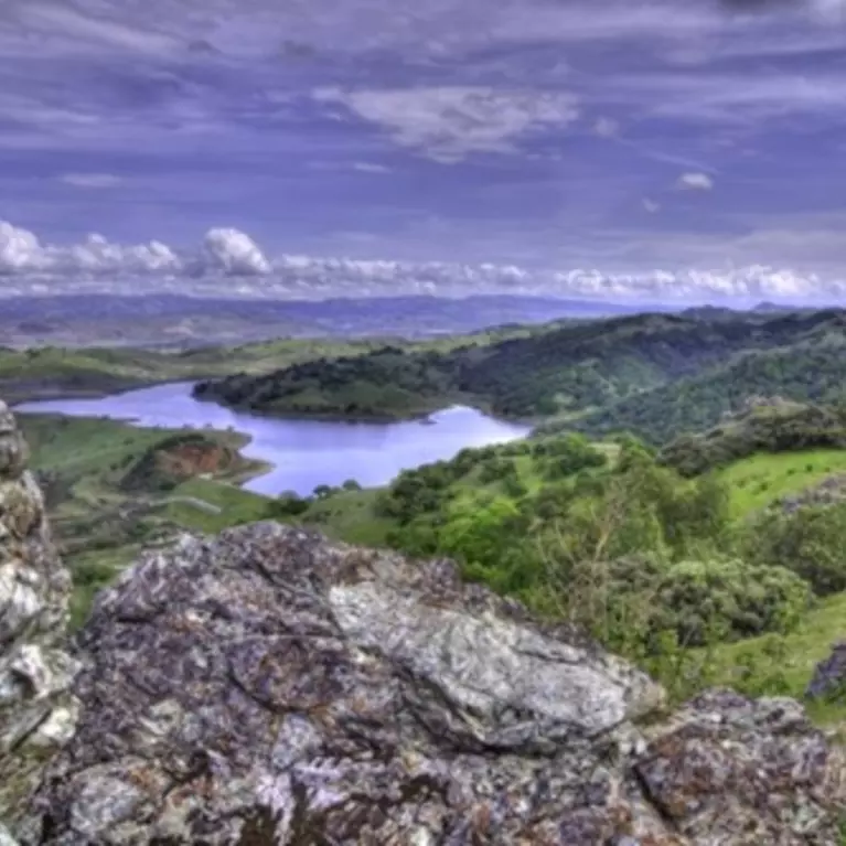 Aerial view of the reservoir / park