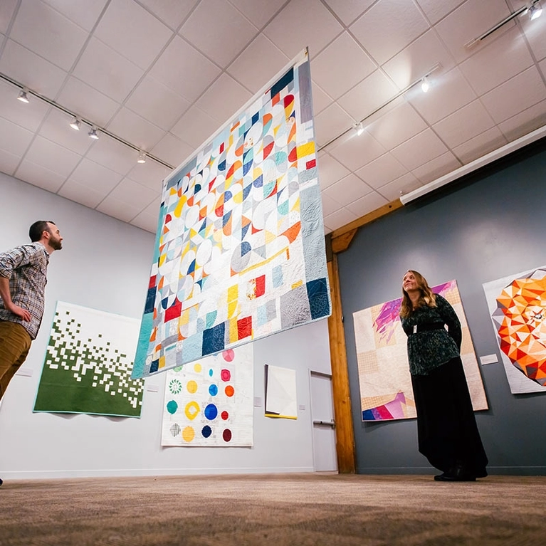 Inside the San Jose Museum of Quilts and Textiles