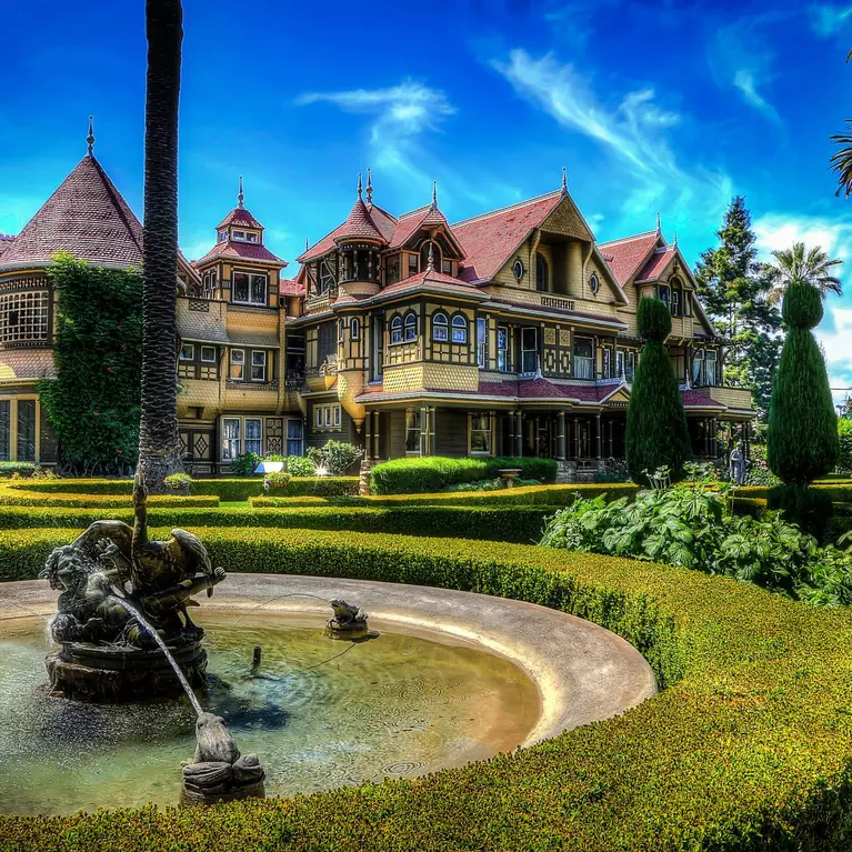 Cupid's fountain at Winchester Mystery House