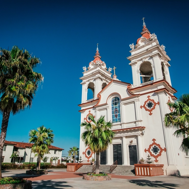 Five Wounds Portuguese National Church in Little Portugal in San Jose