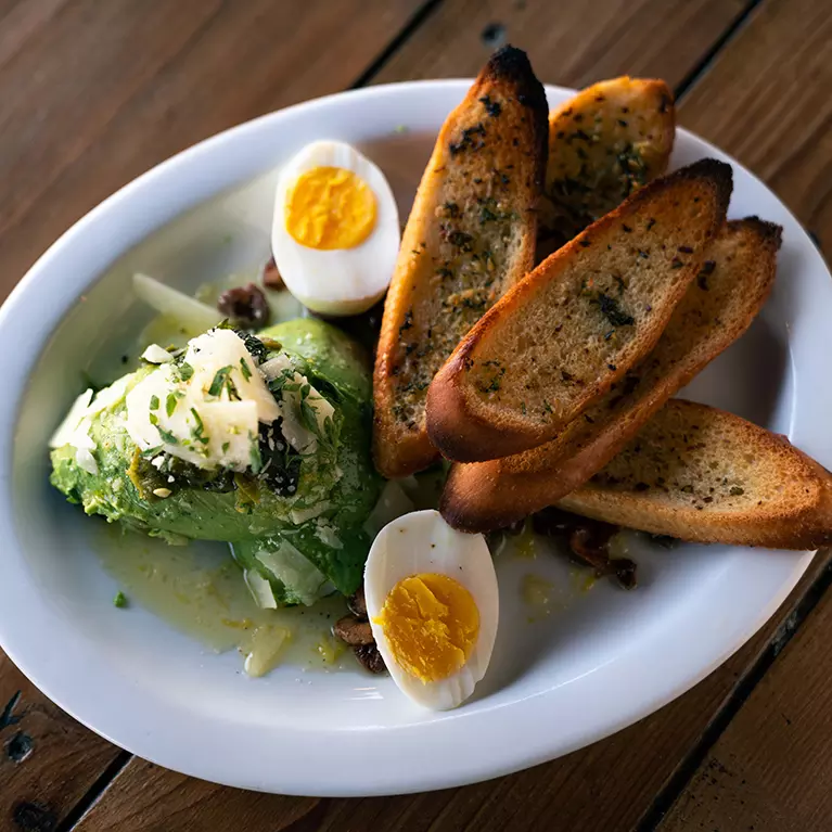 Avocado toast at Park Station Hashery