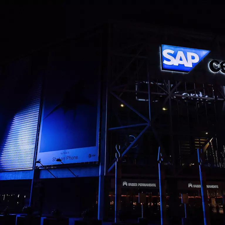SAP Center in Blue