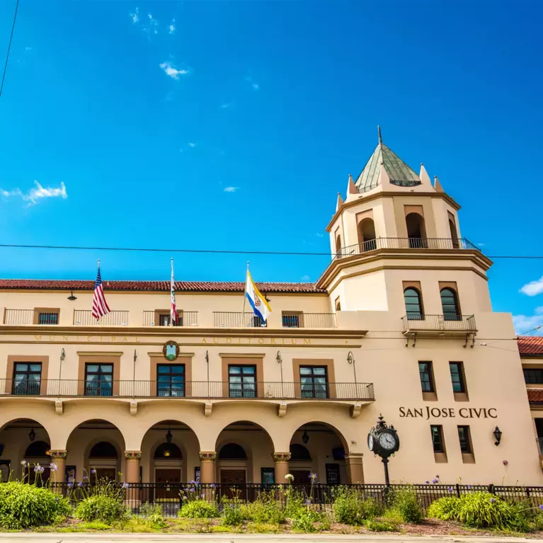 Exterior view of the San Jose Civic