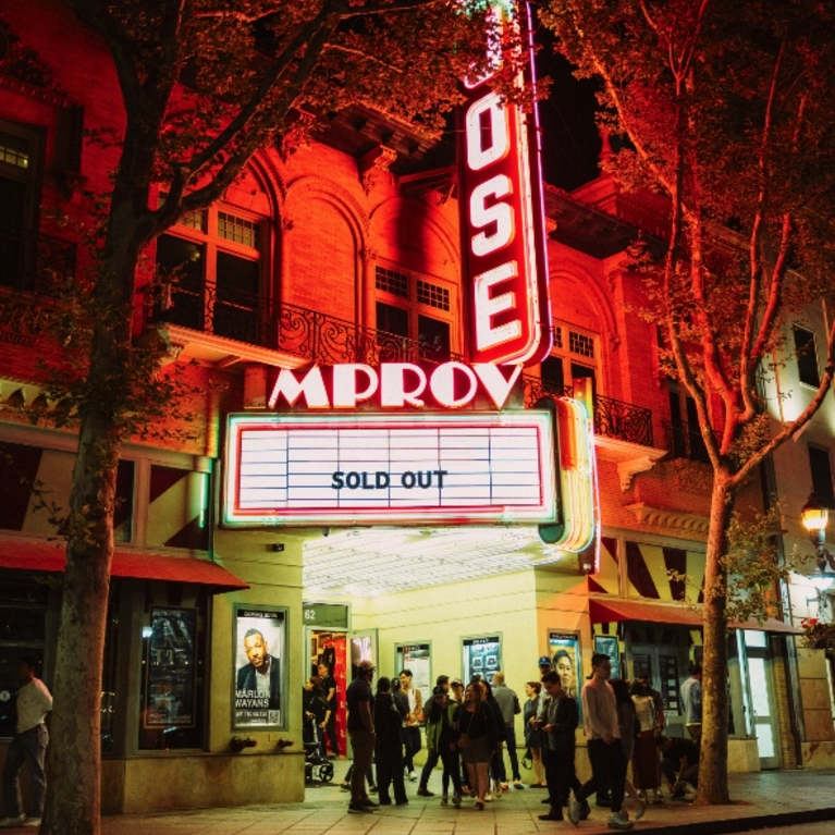 San Jose Improv at night