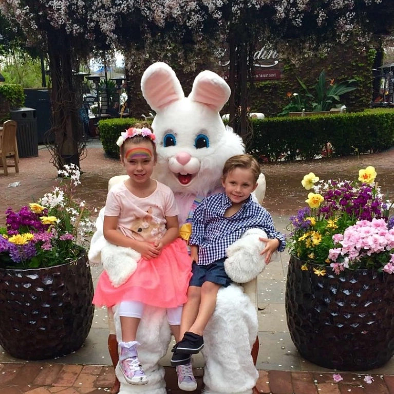 Santana Row Easter Bunny Photo Courtesty: Santana Row