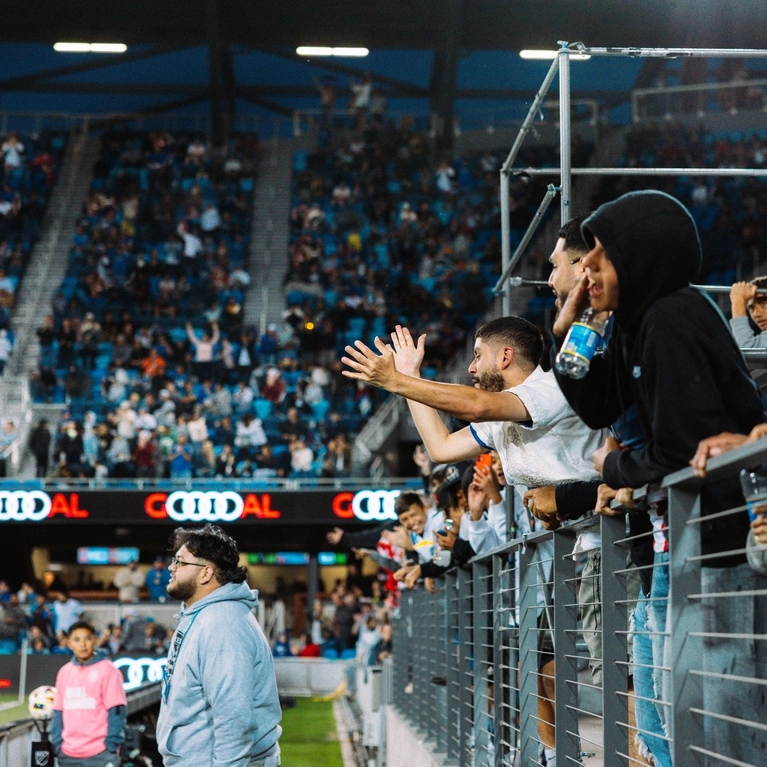 Fans at PayPal Park in San Jose, California.