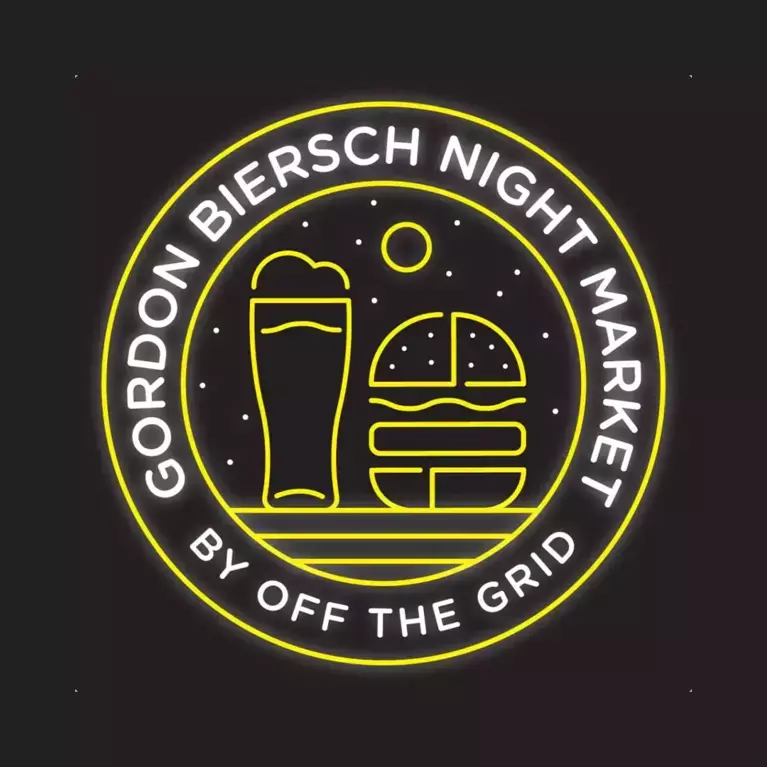 Gordon Biersch Night Market logo in neon